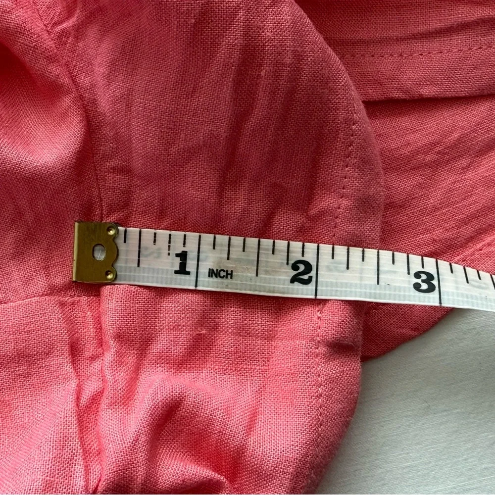 Show Me Your Mumu Hendrix Shorts XL Coral Pink Linen‎ Blend High Waist EXCELLENT